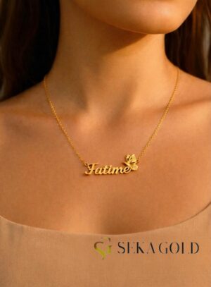 🦋 Collana con nome e motivo a farfalla – Argento sterling 925