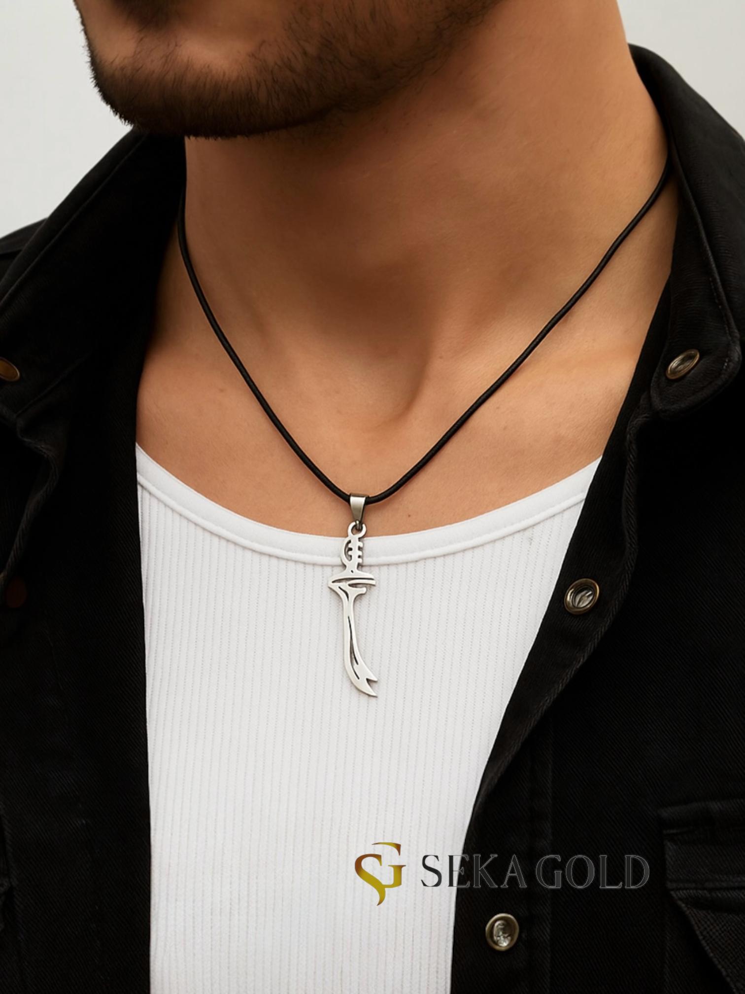e820fc06-cd37-4073-a1e7-13998fce9e1a.jpg Zülfikar Schwert Halskette – 925er Sterlingsilber - immagine 1