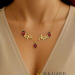 🐞 Collana con nome e coccinella per due nomi – Argento sterling 925