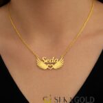 Collier prénom Ailes d'ange – argent sterling 925